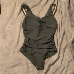 Women’s One piece green target swimsuit